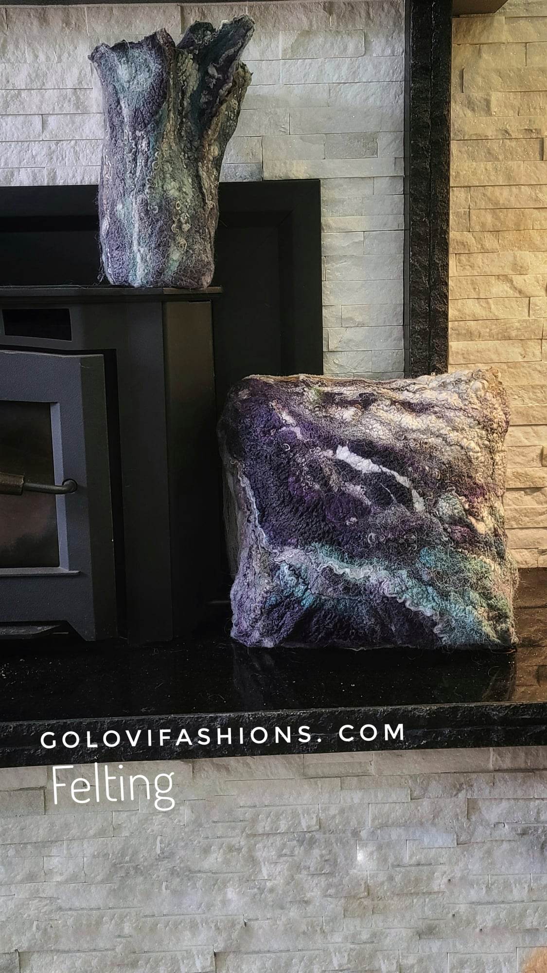 Lilac Fog Vase and Pillow Cover Set