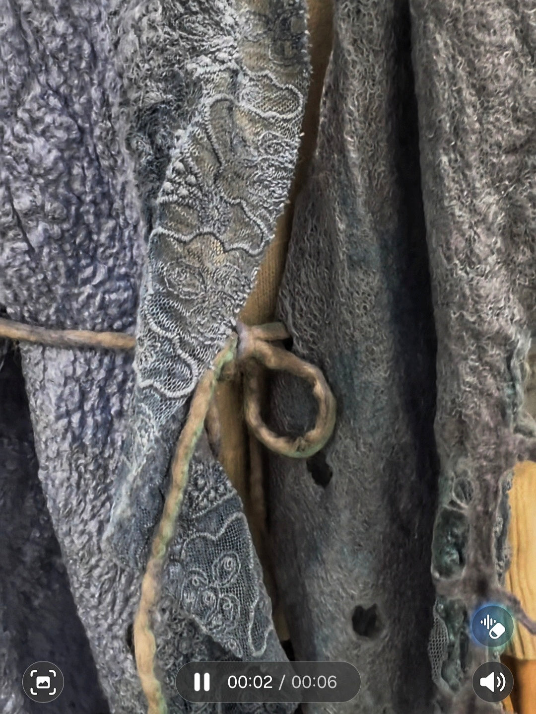 "Blue marble " Transformable scarf (vest)