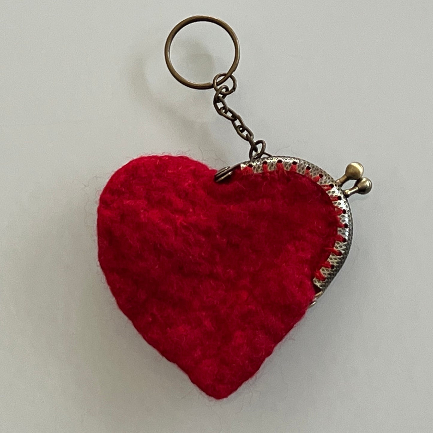 Heart Clasp Bag with Keyring