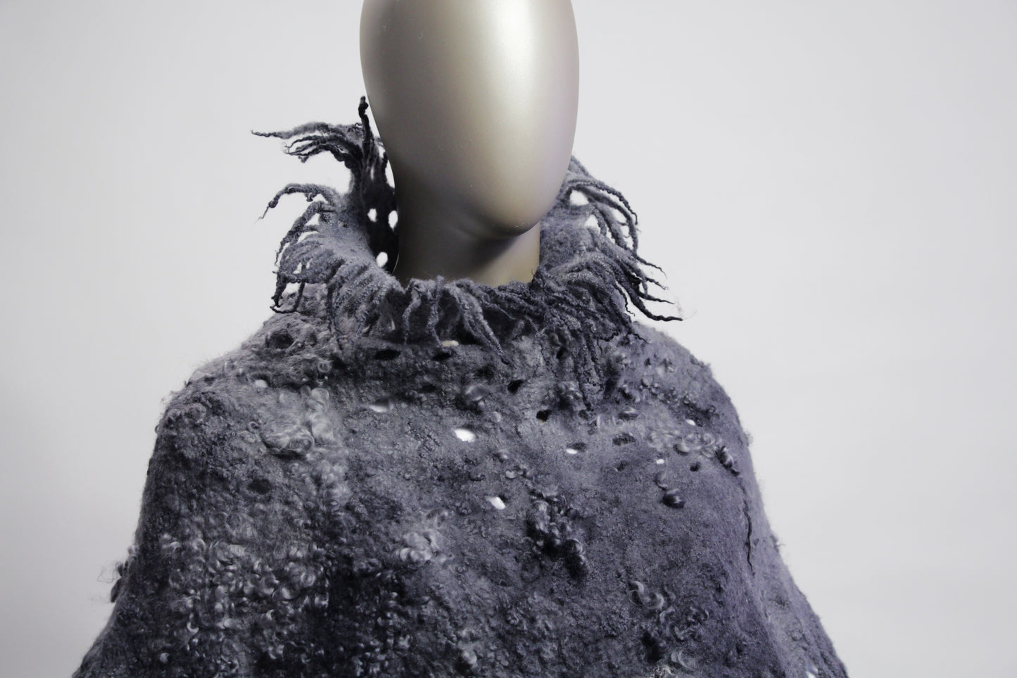Graphite Reversible Poncho Vest