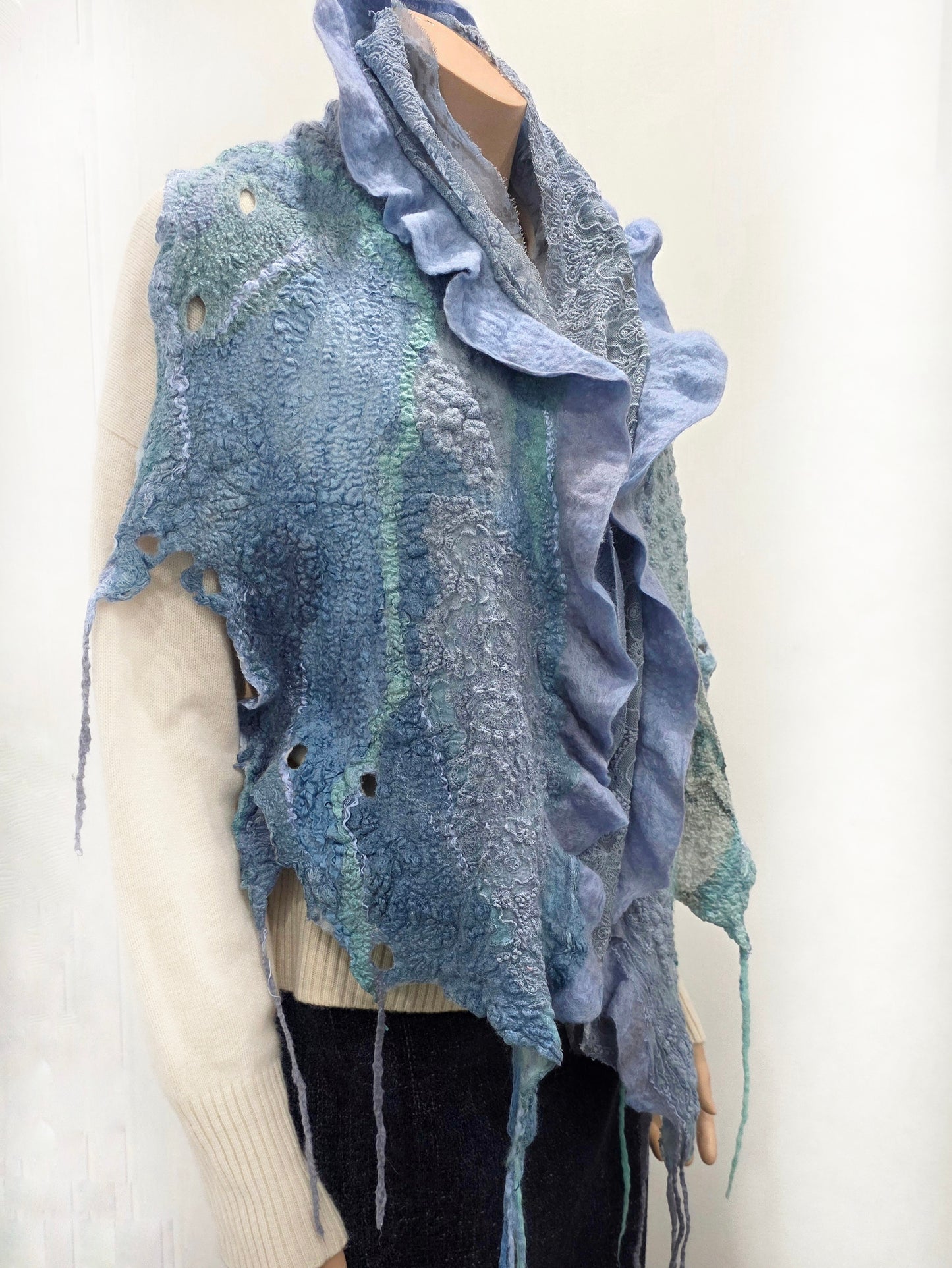 Transforming scarf "Colors of the Sea" (vest)