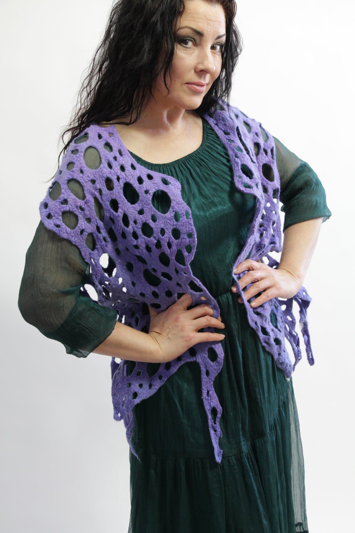 Purple Perforations Vest